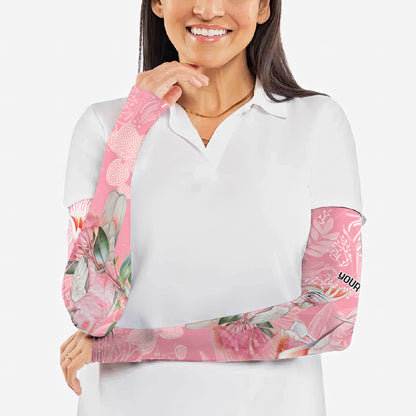 Personalised Galah Cockatoo Eucalyptus Flowers Arm Sleeves Australian Breast Cancer Support Spirit