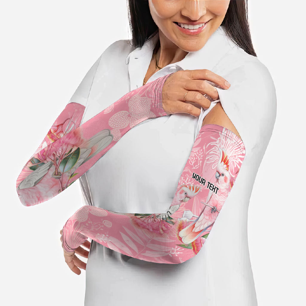 Personalised Galah Cockatoo Eucalyptus Flowers Arm Sleeves Australian Breast Cancer Support Spirit