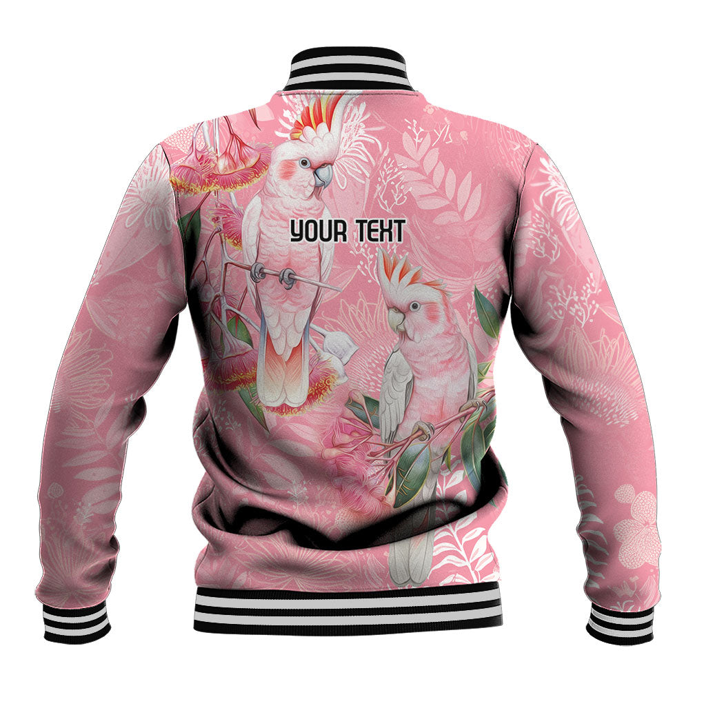 Personalised Galah Cockatoo Eucalyptus Flowers Baseball Jacket Australian Breast Cancer Support Spirit