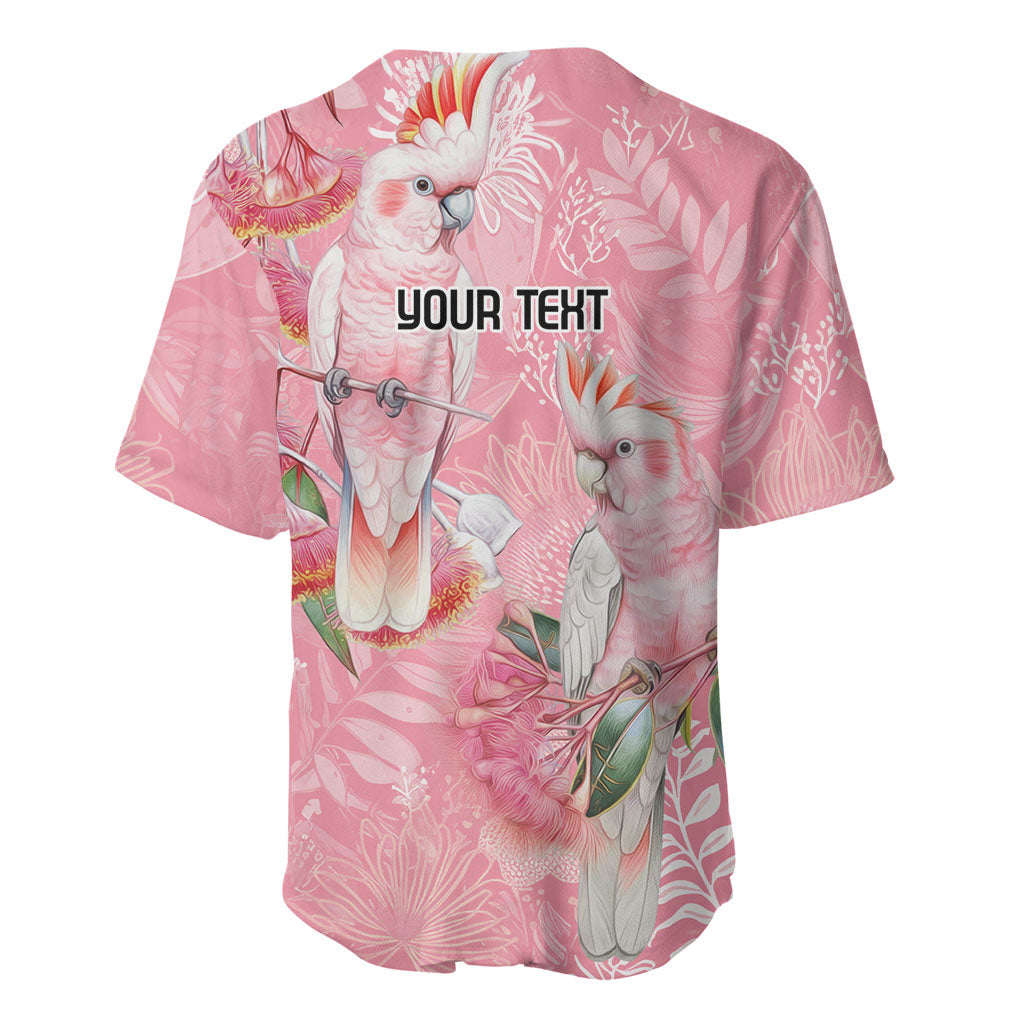 Personalised Galah Cockatoo Eucalyptus Flowers Baseball Jersey Australian Breast Cancer Support Spirit