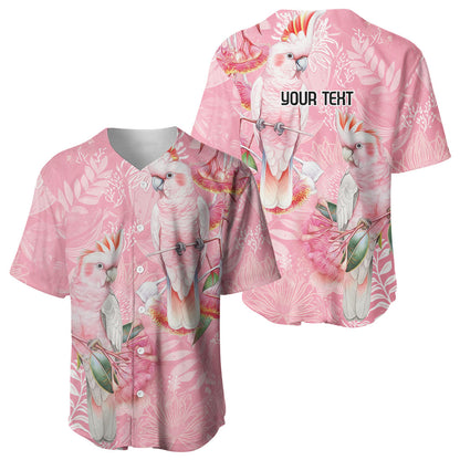 Personalised Galah Cockatoo Eucalyptus Flowers Baseball Jersey Australian Breast Cancer Support Spirit