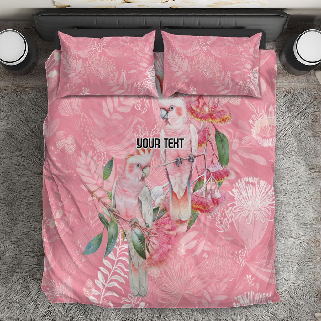 Personalised Galah Cockatoo Eucalyptus Flowers Bedding Set Australian Breast Cancer Support Spirit