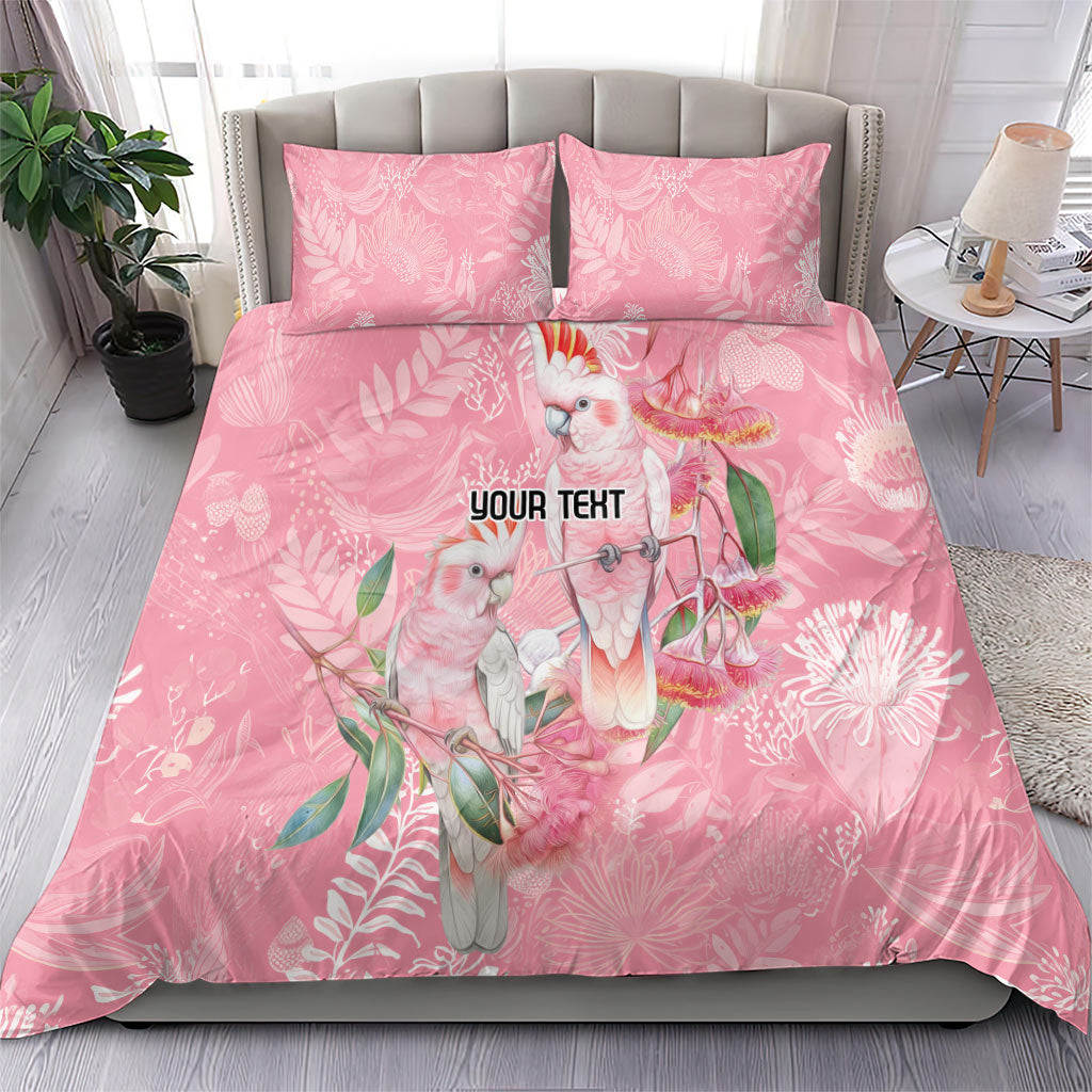 Personalised Galah Cockatoo Eucalyptus Flowers Bedding Set Australian Breast Cancer Support Spirit