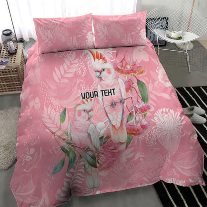Personalised Galah Cockatoo Eucalyptus Flowers Bedding Set Australian Breast Cancer Support Spirit