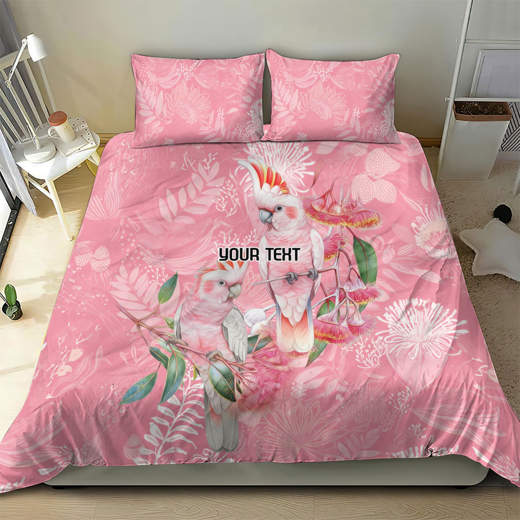 Personalised Galah Cockatoo Eucalyptus Flowers Bedding Set Australian Breast Cancer Support Spirit