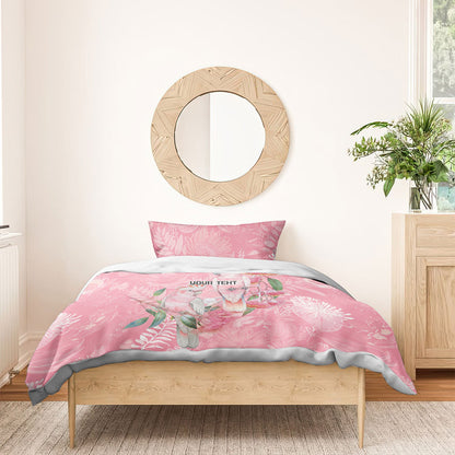 Personalised Galah Cockatoo Eucalyptus Flowers Bedding Set Australian Breast Cancer Support Spirit