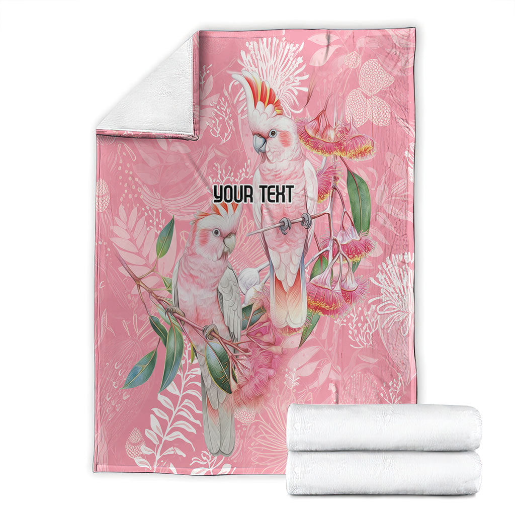 Personalised Galah Cockatoo Eucalyptus Flowers Blanket Australian Breast Cancer Support Spirit
