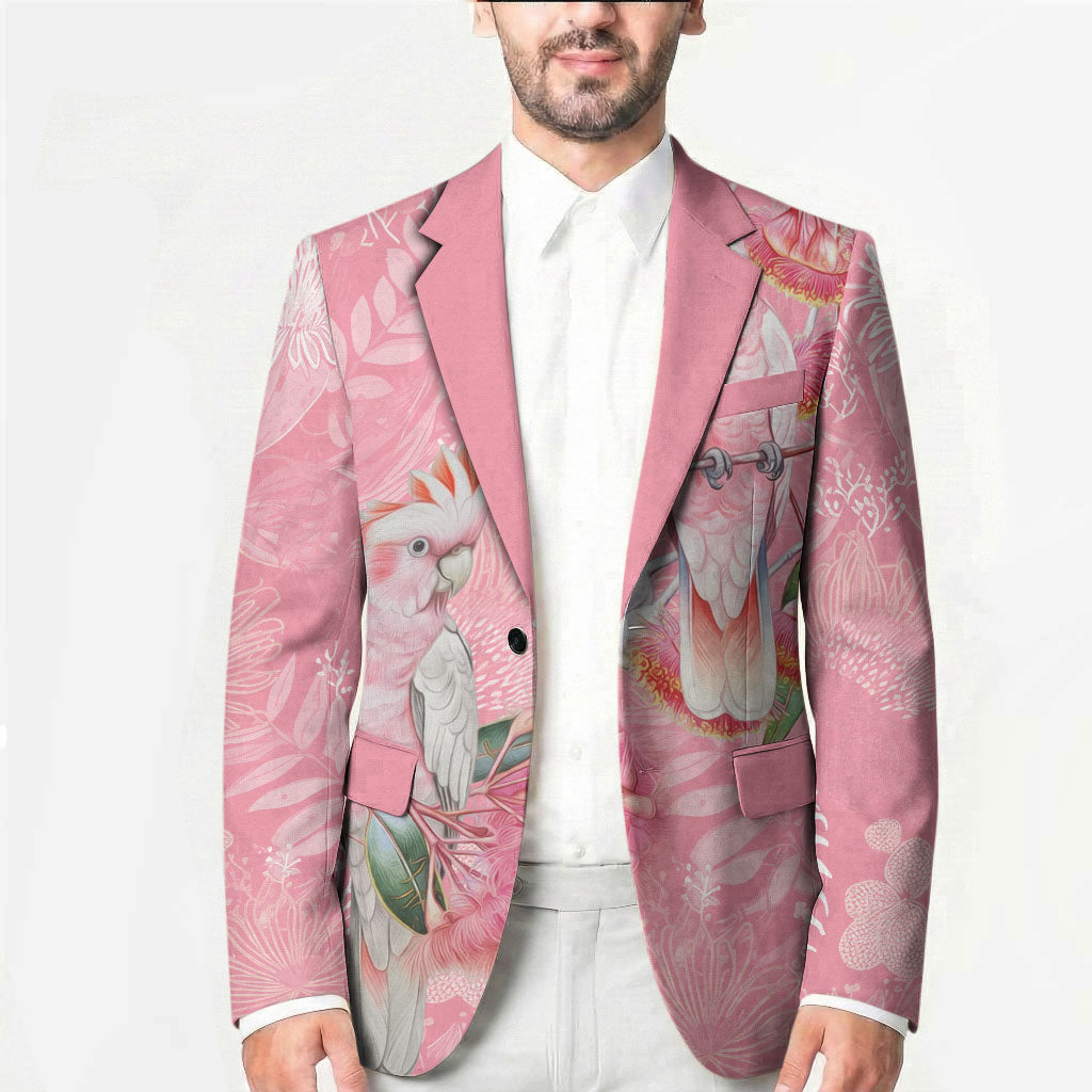 Personalised Galah Cockatoo Eucalyptus Flowers Blazer Australian Breast Cancer Support Spirit