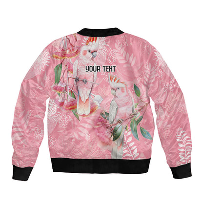 Personalised Galah Cockatoo Eucalyptus Flowers Bomber Jacket Australian Breast Cancer Support Spirit