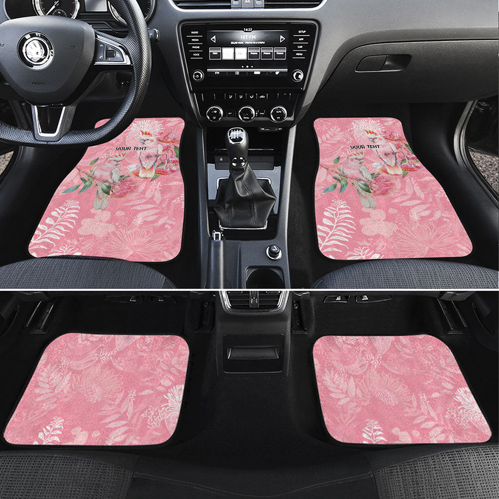 Personalised Galah Cockatoo Eucalyptus Flowers Car Mats Australian Breast Cancer Support Spirit