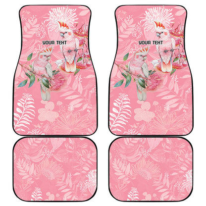 Personalised Galah Cockatoo Eucalyptus Flowers Car Mats Australian Breast Cancer Support Spirit
