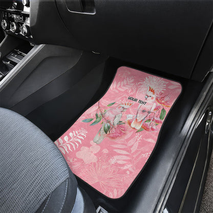 Personalised Galah Cockatoo Eucalyptus Flowers Car Mats Australian Breast Cancer Support Spirit