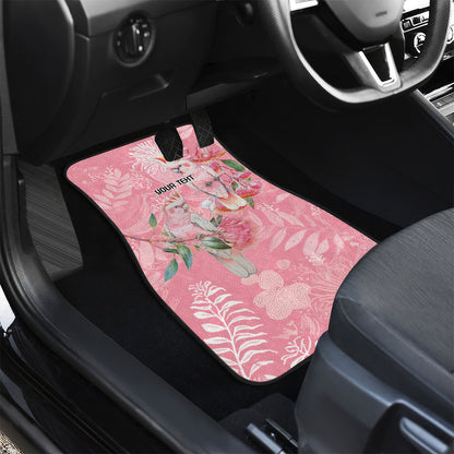 Personalised Galah Cockatoo Eucalyptus Flowers Car Mats Australian Breast Cancer Support Spirit
