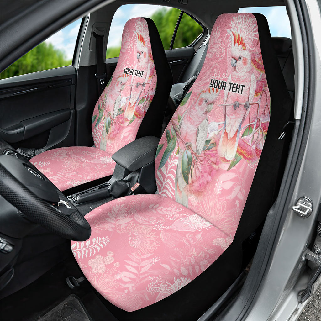 Personalised Galah Cockatoo Eucalyptus Flowers Car Seat Cover Australian Breast Cancer Support Spirit