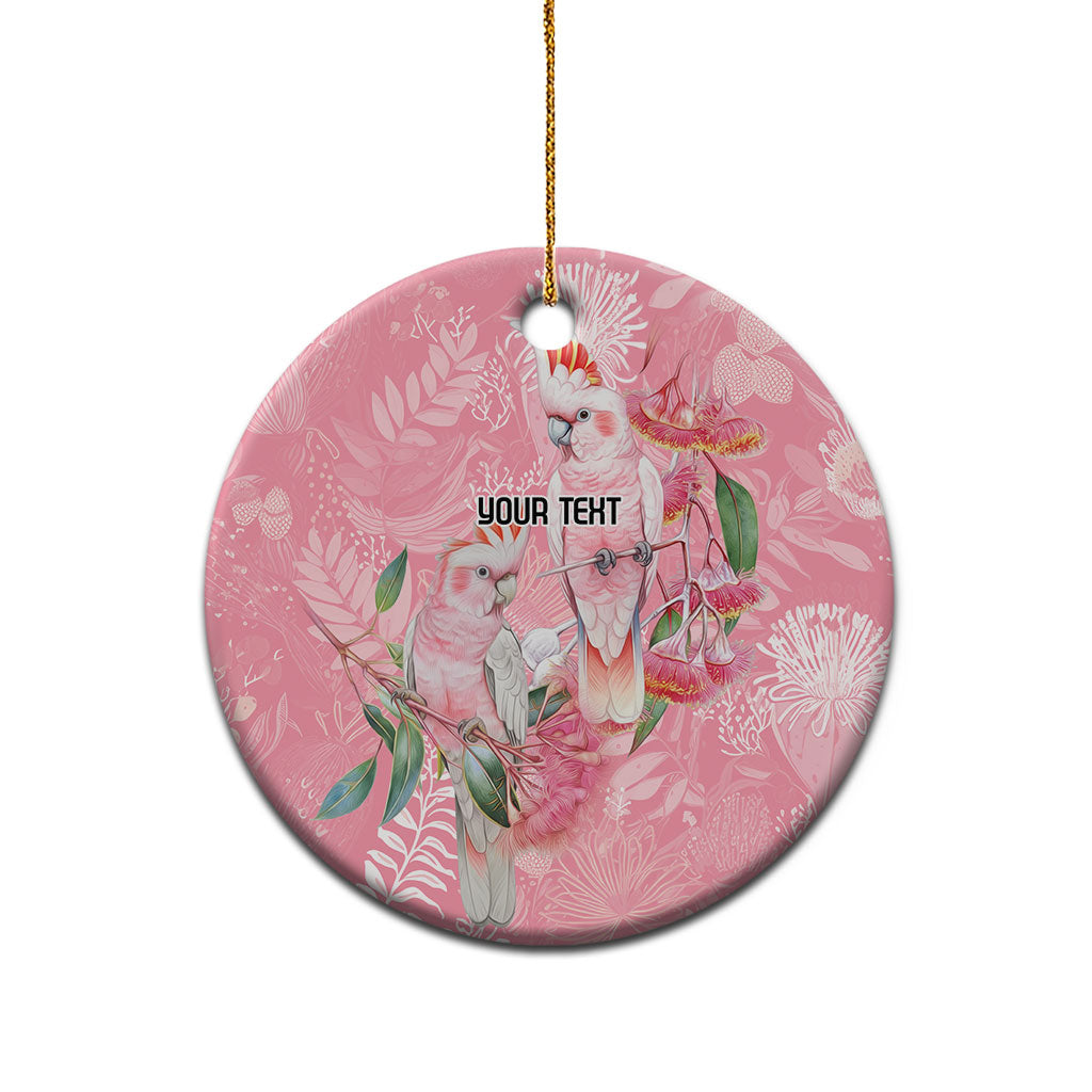 Personalised Galah Cockatoo Eucalyptus Flowers Ceramic Ornament Australian Breast Cancer Support Spirit