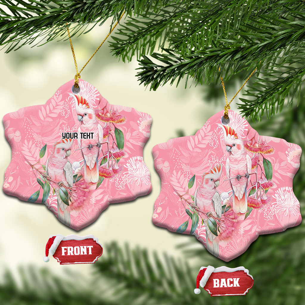 Personalised Galah Cockatoo Eucalyptus Flowers Ceramic Ornament Australian Breast Cancer Support Spirit