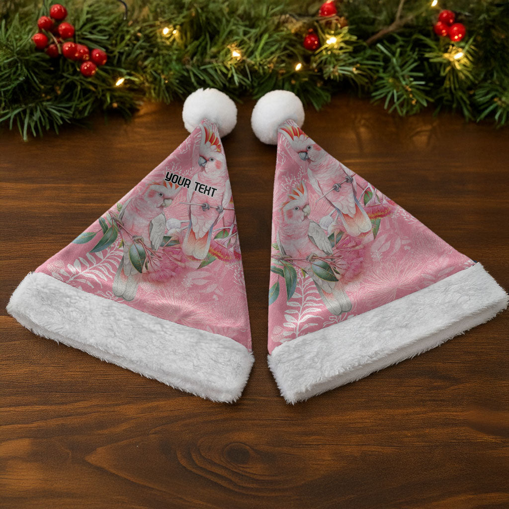 Personalised Galah Cockatoo Eucalyptus Flowers Christmas Santa Hat Australian Breast Cancer Support Spirit