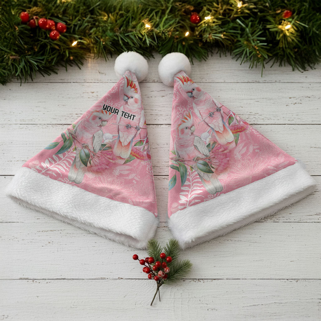 Personalised Galah Cockatoo Eucalyptus Flowers Christmas Santa Hat Australian Breast Cancer Support Spirit