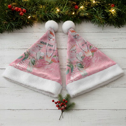Personalised Galah Cockatoo Eucalyptus Flowers Christmas Santa Hat Australian Breast Cancer Support Spirit