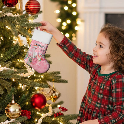 Personalised Galah Cockatoo Eucalyptus Flowers Christmas Stocking Australian Breast Cancer Support Spirit