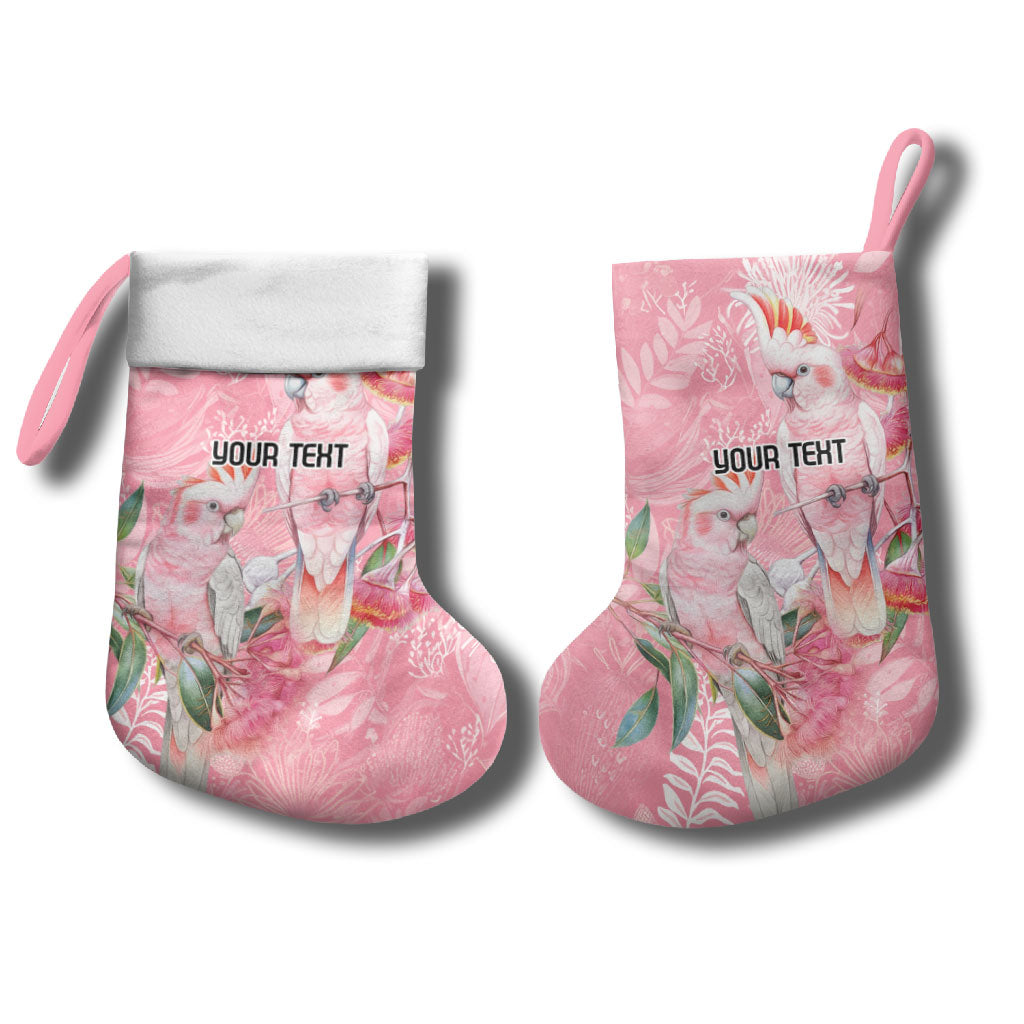 Personalised Galah Cockatoo Eucalyptus Flowers Christmas Stocking Australian Breast Cancer Support Spirit
