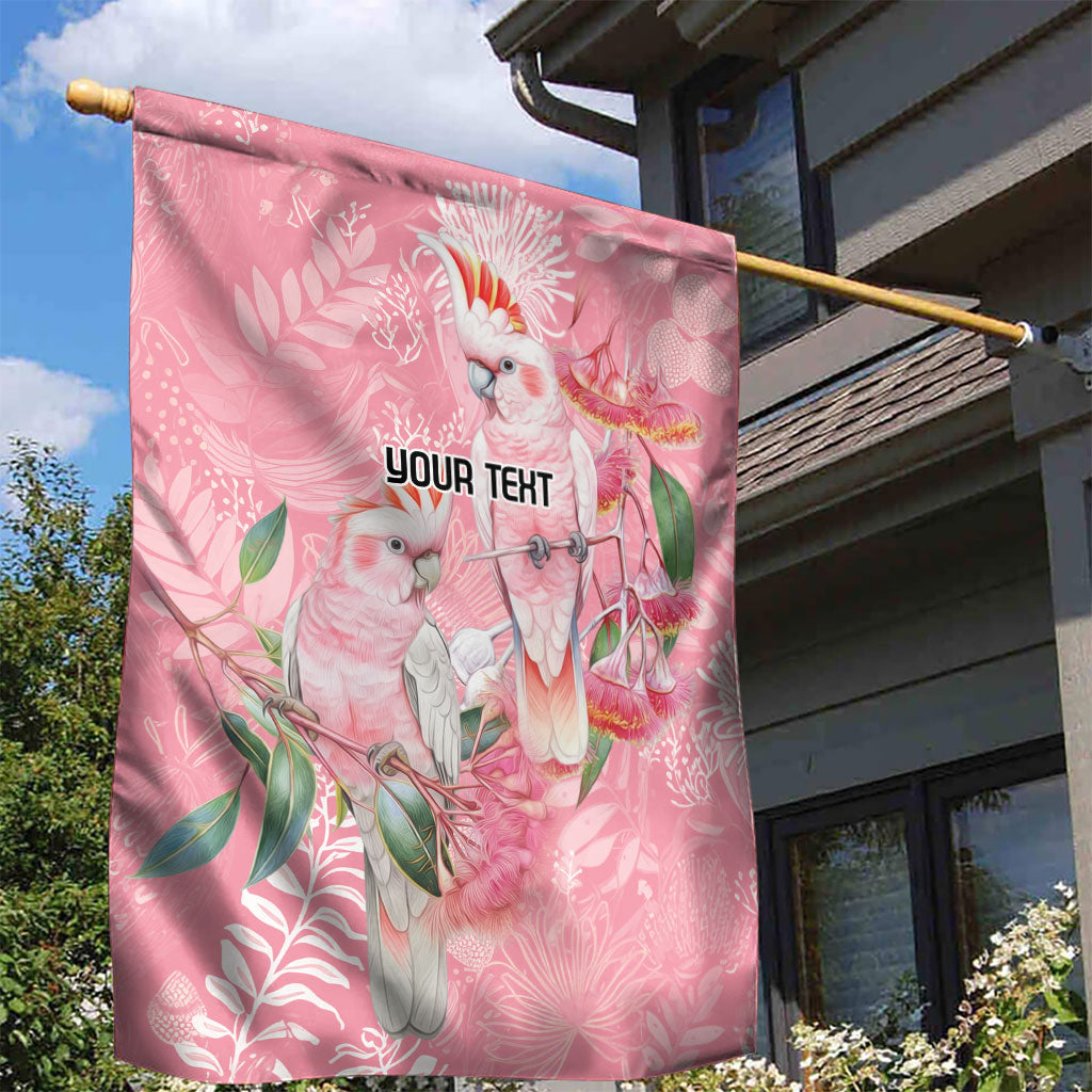 Personalised Galah Cockatoo Eucalyptus Flowers Garden Flag Australian Breast Cancer Support Spirit