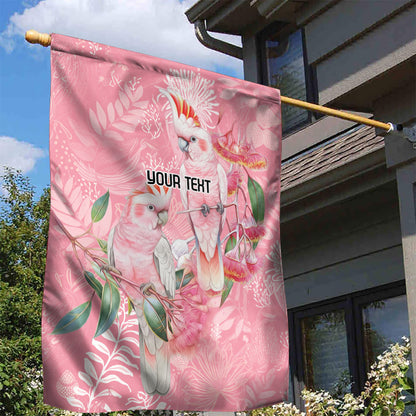 Personalised Galah Cockatoo Eucalyptus Flowers Garden Flag Australian Breast Cancer Support Spirit