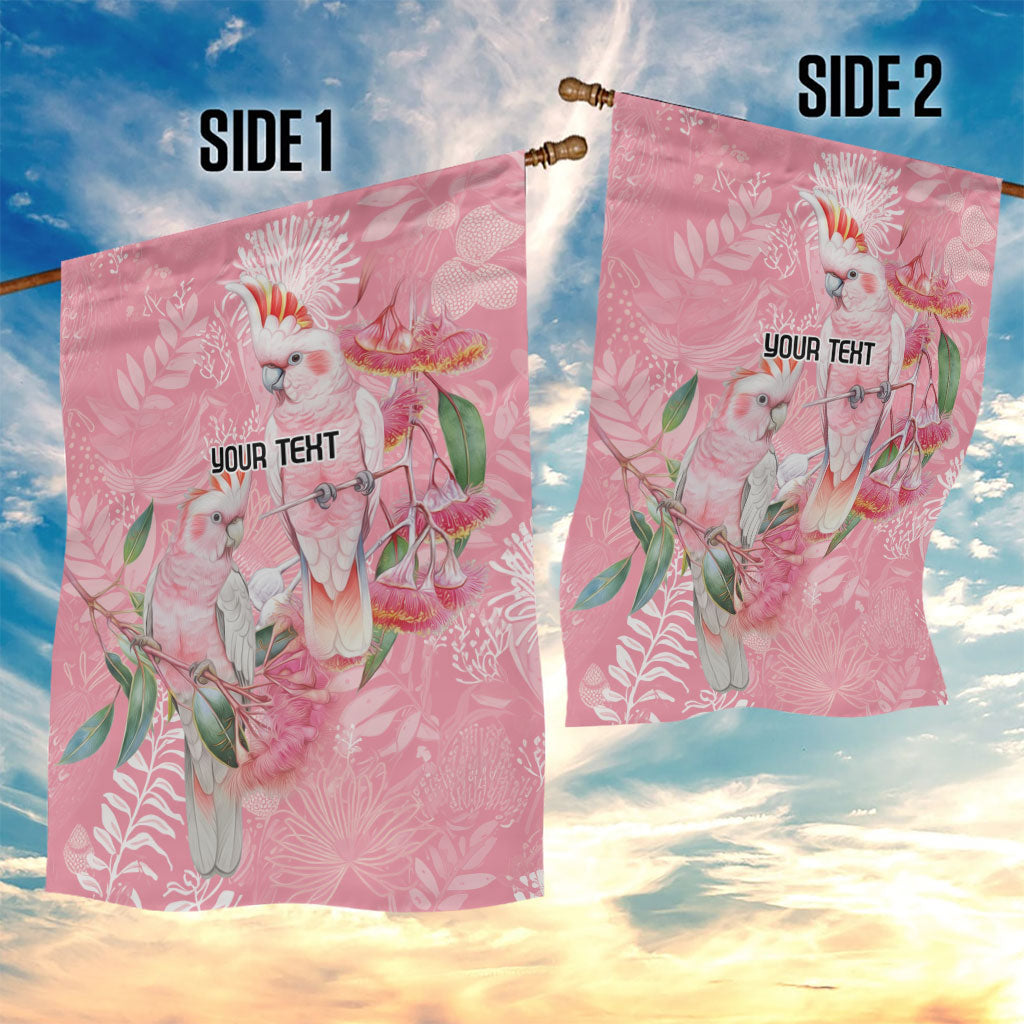 Personalised Galah Cockatoo Eucalyptus Flowers Garden Flag Australian Breast Cancer Support Spirit