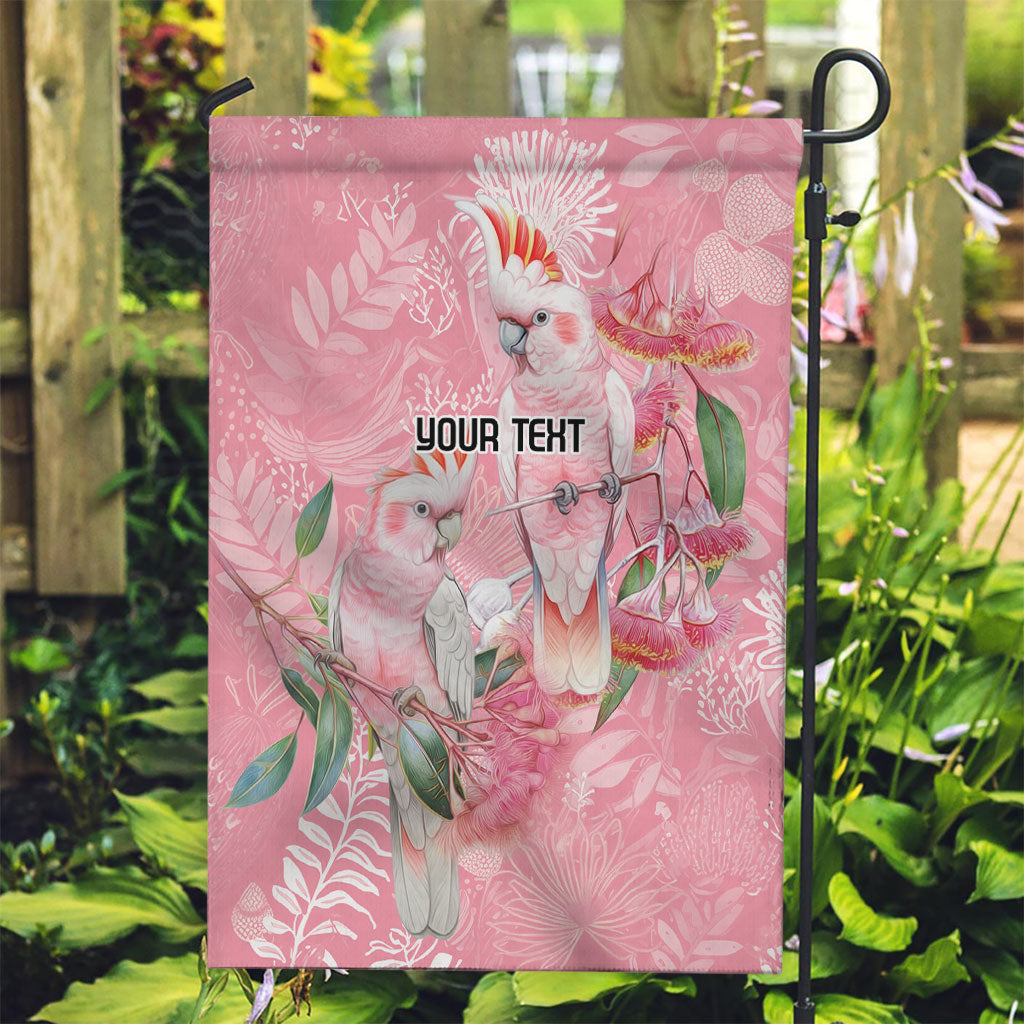 Personalised Galah Cockatoo Eucalyptus Flowers Garden Flag Australian Breast Cancer Support Spirit