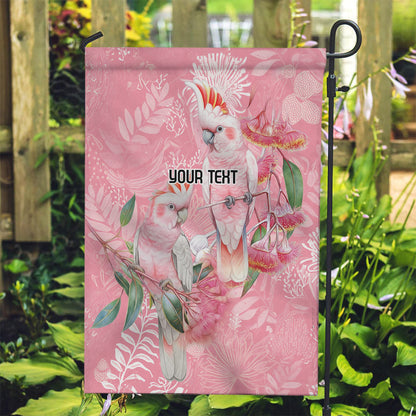 Personalised Galah Cockatoo Eucalyptus Flowers Garden Flag Australian Breast Cancer Support Spirit