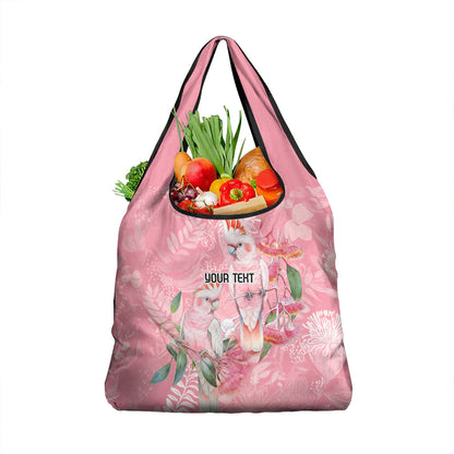 Personalised Galah Cockatoo Eucalyptus Flowers Grocery Bag Australian Breast Cancer Support Spirit