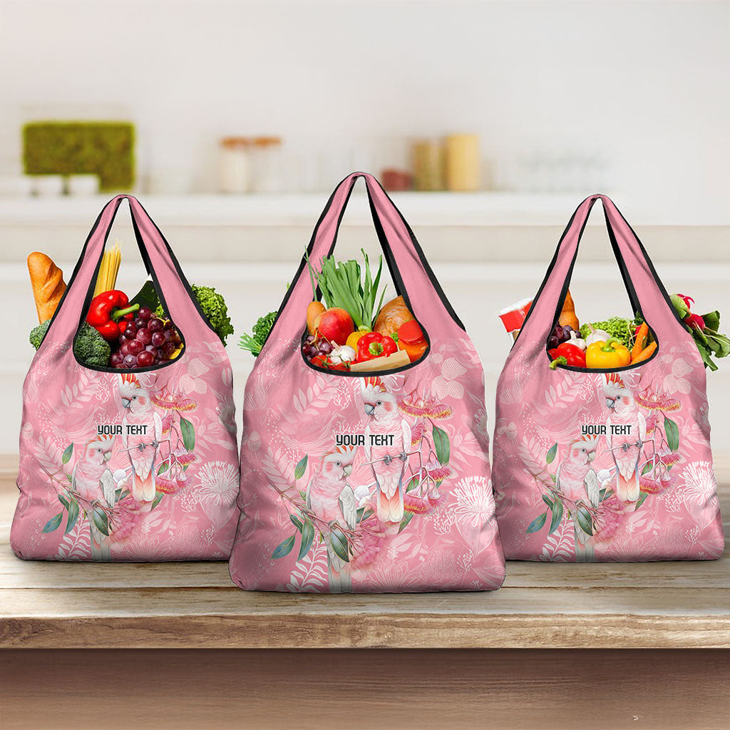 Personalised Galah Cockatoo Eucalyptus Flowers Grocery Bag Australian Breast Cancer Support Spirit
