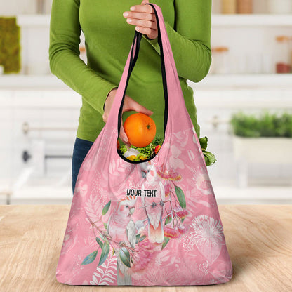 Personalised Galah Cockatoo Eucalyptus Flowers Grocery Bag Australian Breast Cancer Support Spirit