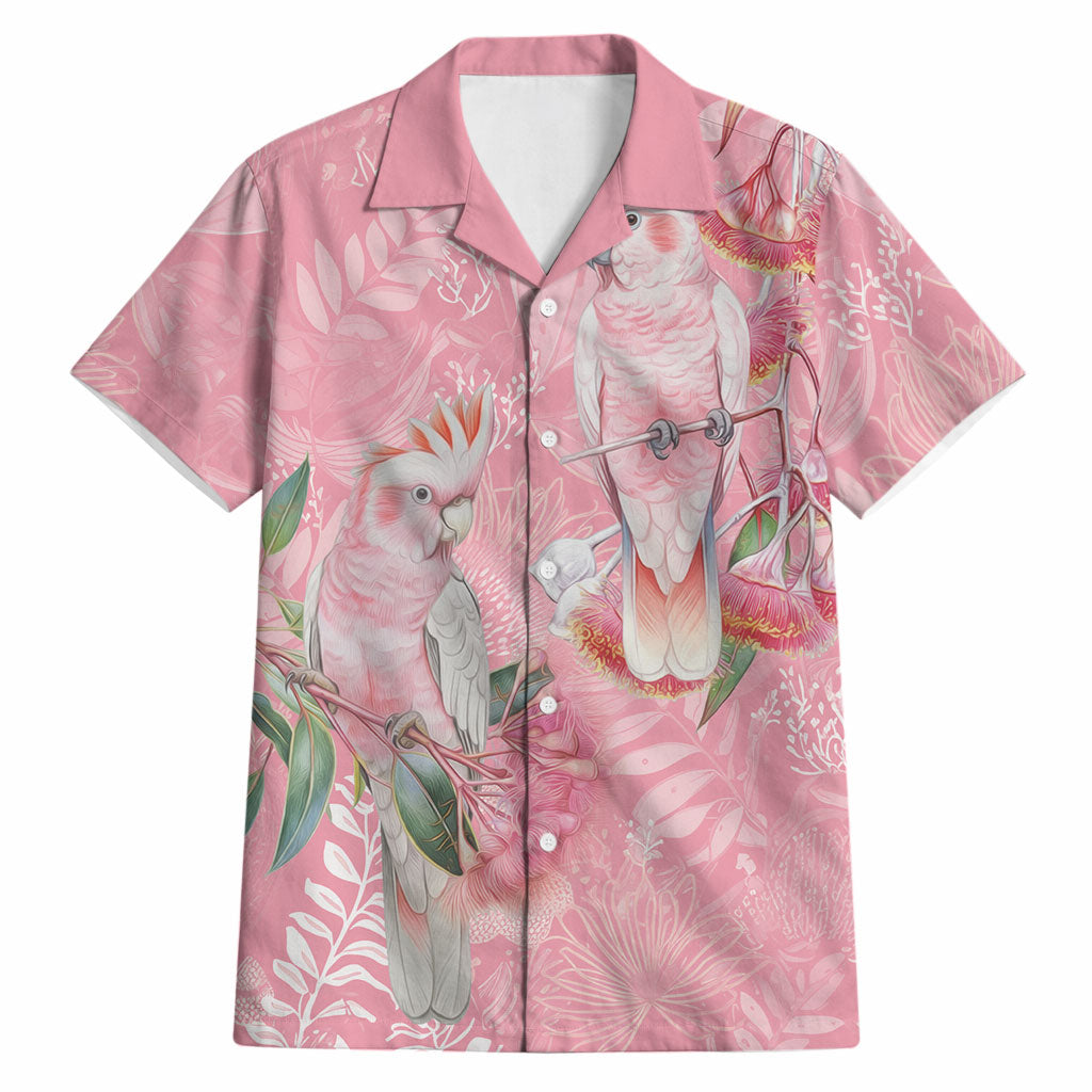 Personalised Galah Cockatoo Eucalyptus Flowers Hawaiian Shirt Australian Breast Cancer Support Spirit