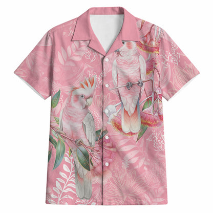 Personalised Galah Cockatoo Eucalyptus Flowers Hawaiian Shirt Australian Breast Cancer Support Spirit
