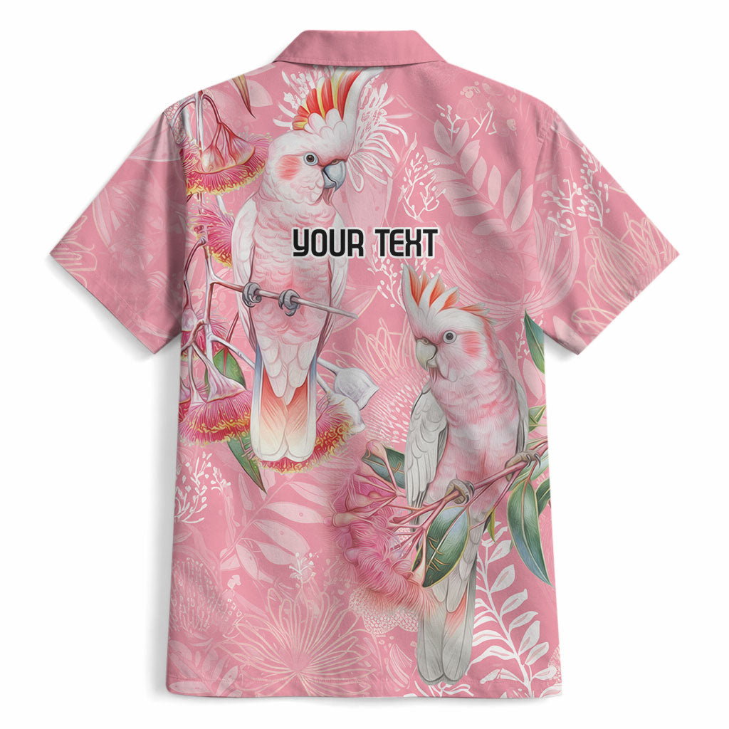 Personalised Galah Cockatoo Eucalyptus Flowers Hawaiian Shirt Australian Breast Cancer Support Spirit