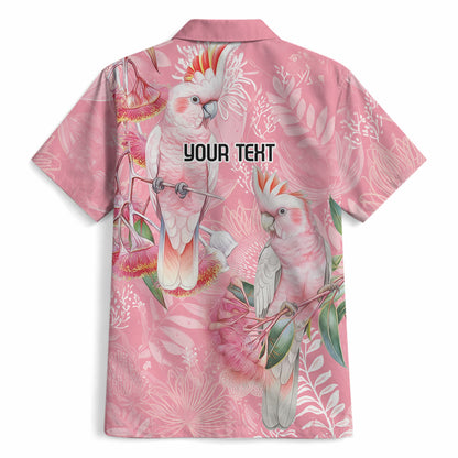 Personalised Galah Cockatoo Eucalyptus Flowers Hawaiian Shirt Australian Breast Cancer Support Spirit