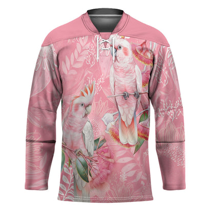 Personalised Galah Cockatoo Eucalyptus Flowers Hockey Jersey Australian Breast Cancer Support Spirit