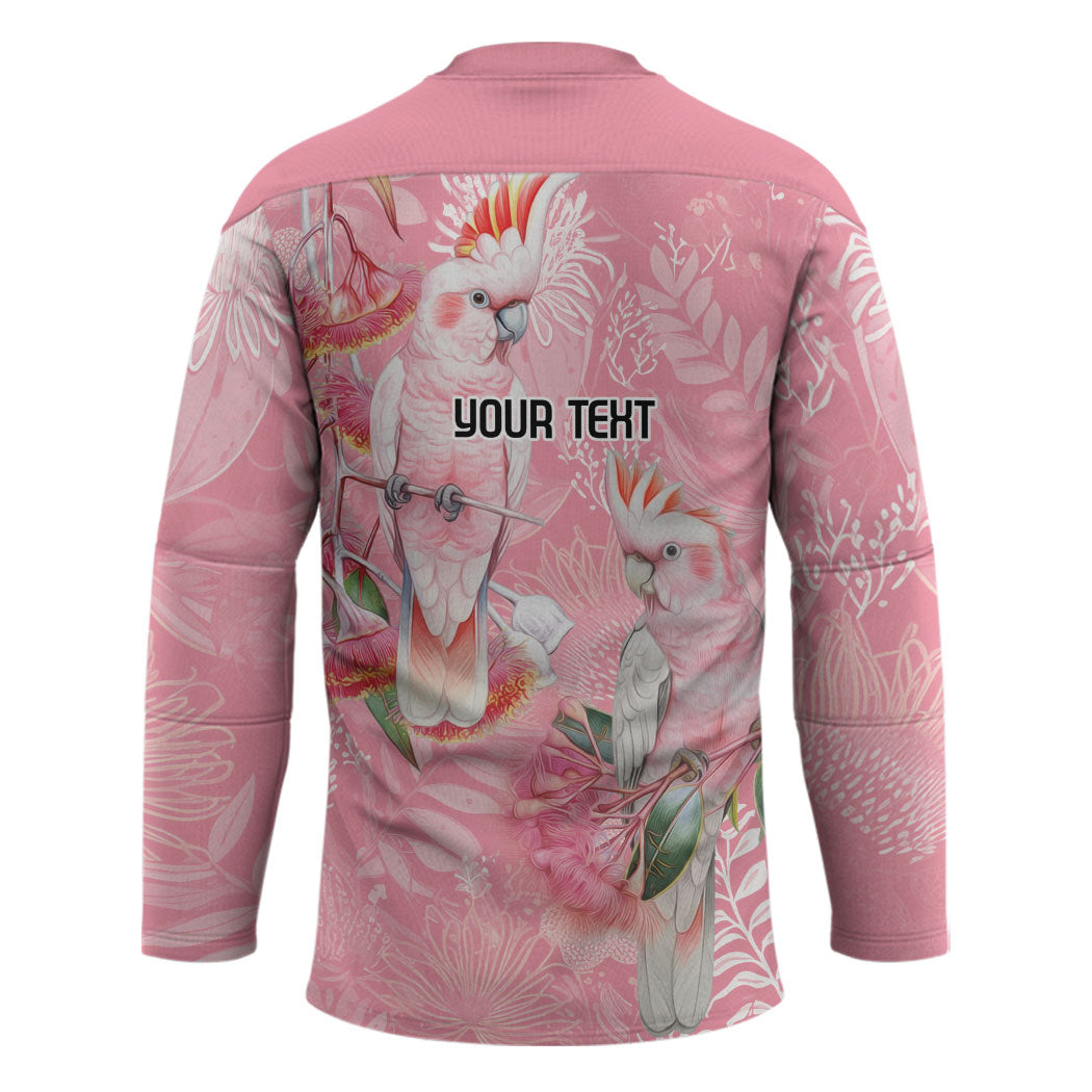 Personalised Galah Cockatoo Eucalyptus Flowers Hockey Jersey Australian Breast Cancer Support Spirit