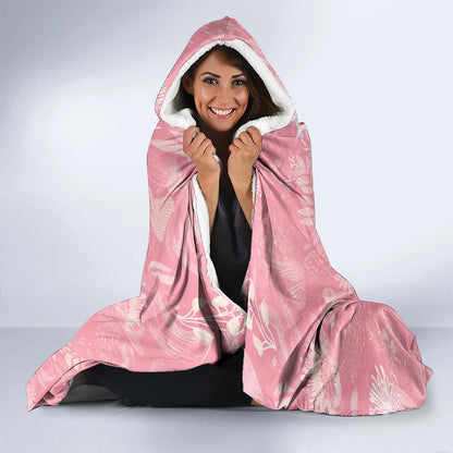 Personalised Galah Cockatoo Eucalyptus Flowers Hooded Blanket Australian Breast Cancer Support Spirit