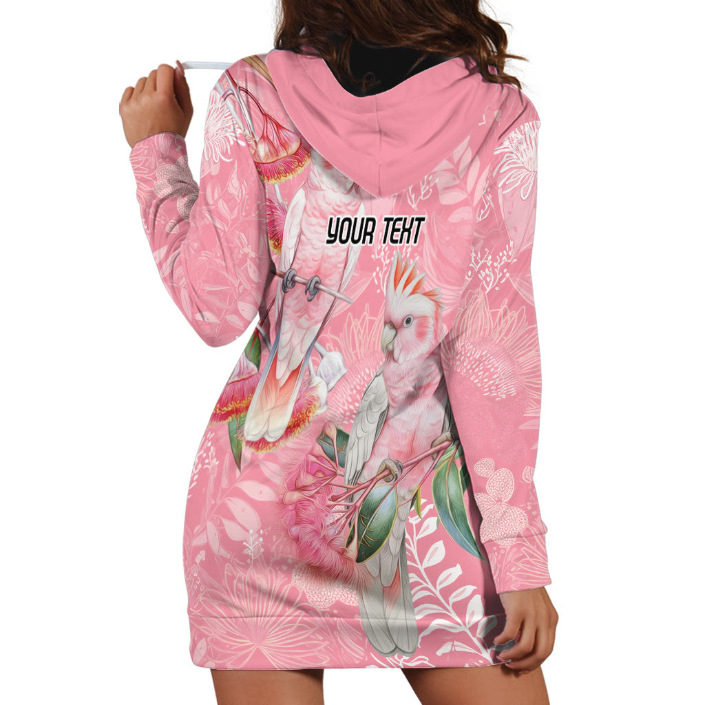 Personalised Galah Cockatoo Eucalyptus Flowers Hoodie Dress Australian Breast Cancer Support Spirit