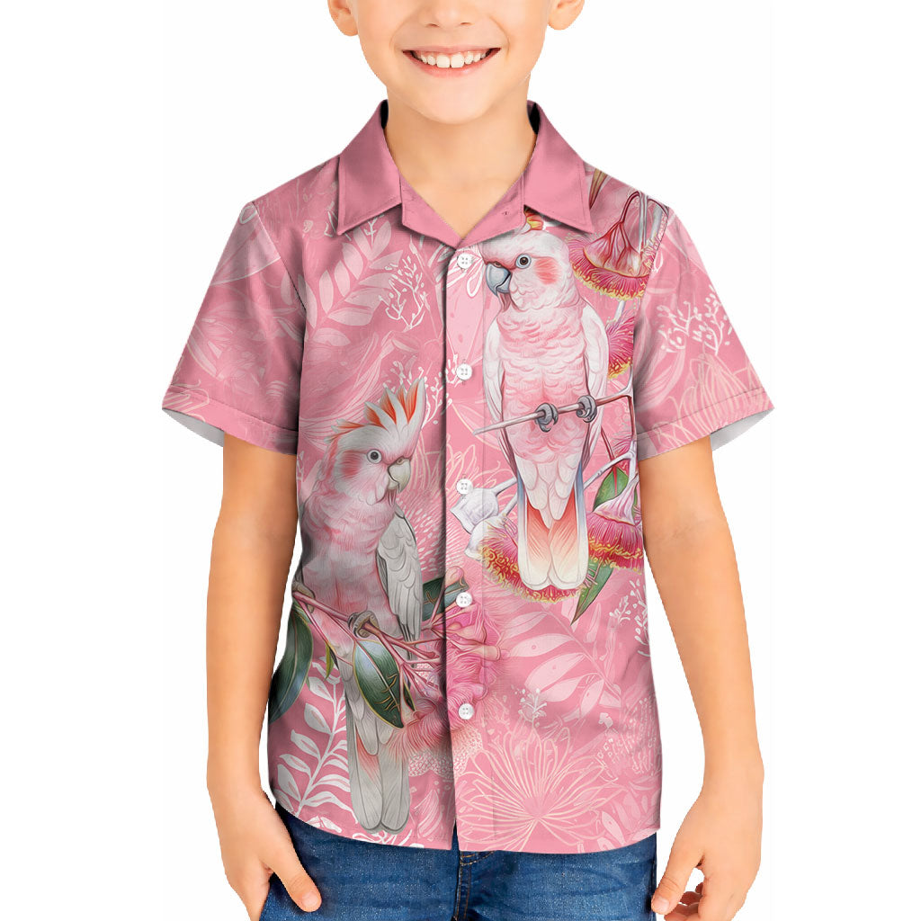 Personalised Galah Cockatoo Eucalyptus Flowers Kid Hawaiian Shirt Australian Breast Cancer Support Spirit