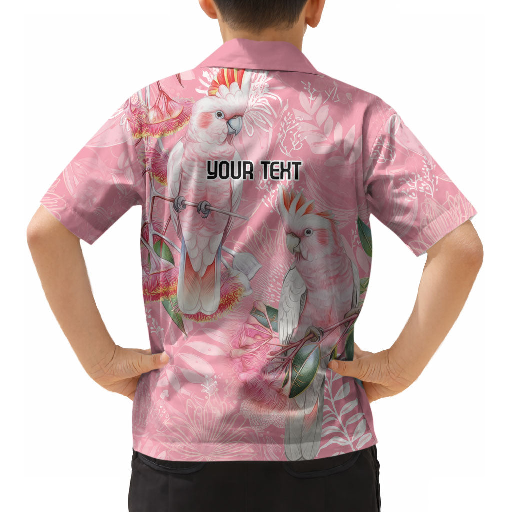 Personalised Galah Cockatoo Eucalyptus Flowers Kid Hawaiian Shirt Australian Breast Cancer Support Spirit