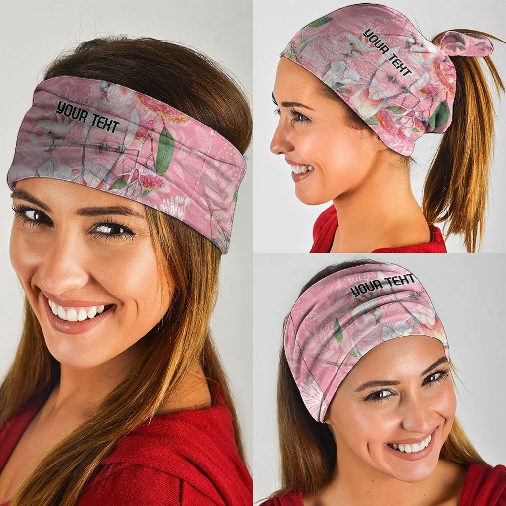Personalised Galah Cockatoo Eucalyptus Flowers Neck Gaiter Australian Breast Cancer Support Spirit