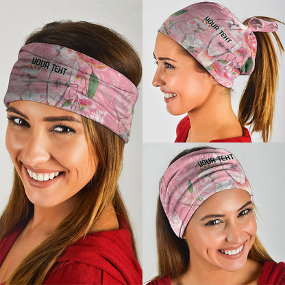 Personalised Galah Cockatoo Eucalyptus Flowers Neck Gaiter Australian Breast Cancer Support Spirit