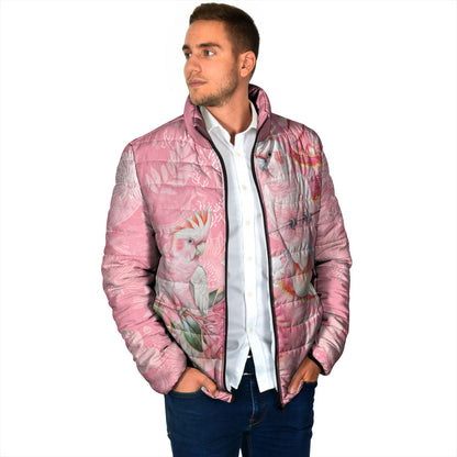 Personalised Galah Cockatoo Eucalyptus Flowers Padded Jacket Australian Breast Cancer Support Spirit