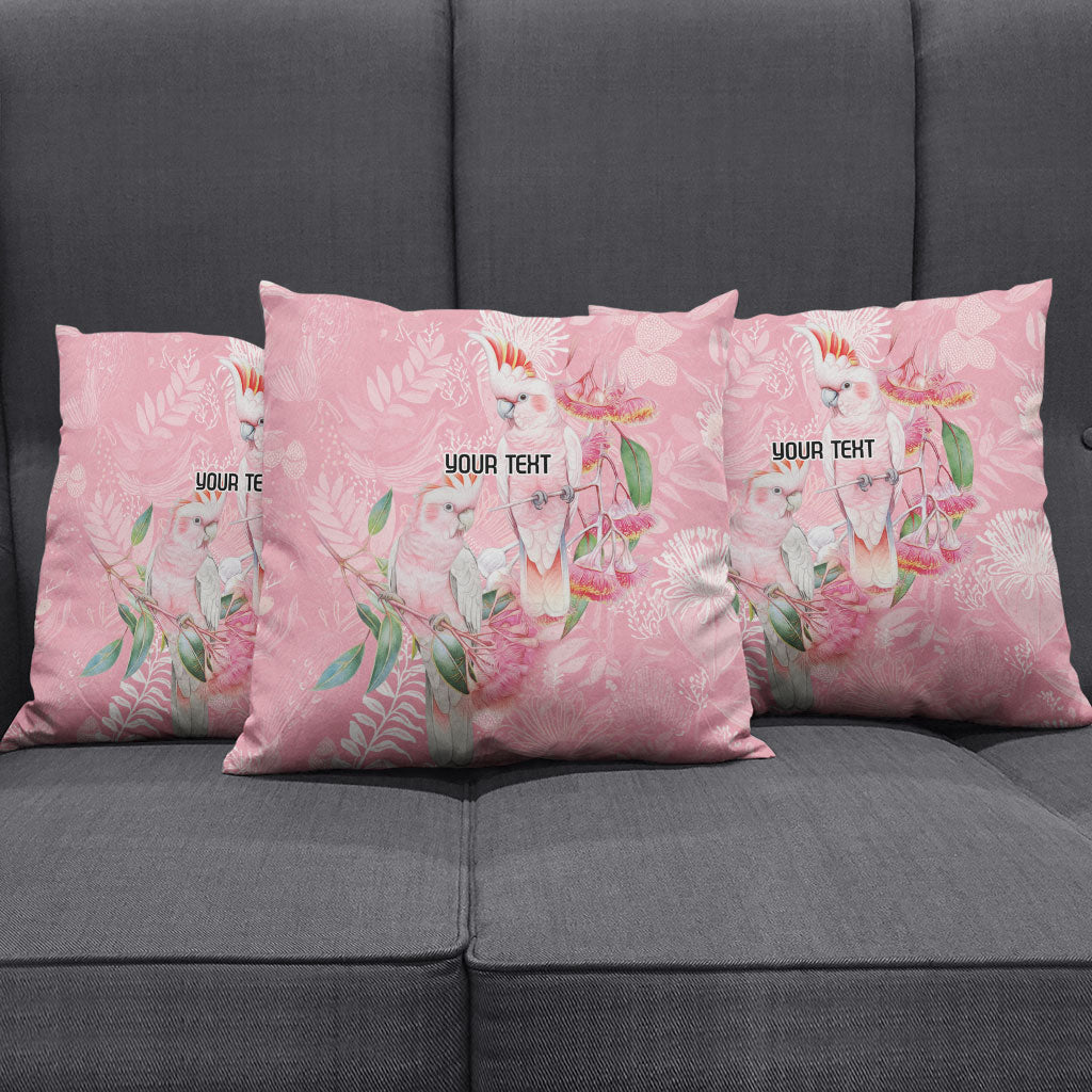 Personalised Galah Cockatoo Eucalyptus Flowers Pillow Cover Australian Breast Cancer Support Spirit