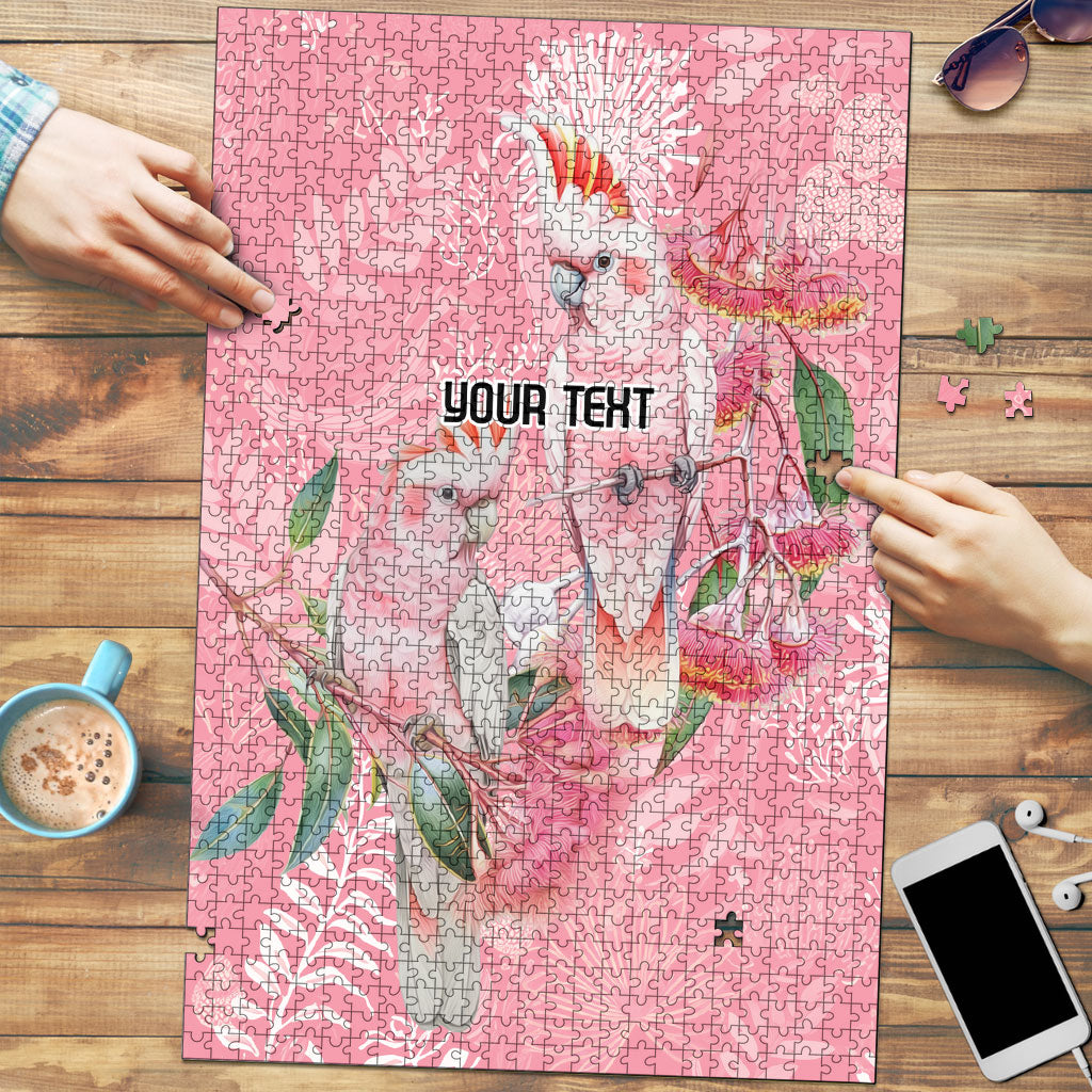 Personalised Galah Cockatoo Eucalyptus Flowers Puzzle Australian Breast Cancer Support Spirit