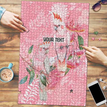 Personalised Galah Cockatoo Eucalyptus Flowers Puzzle Australian Breast Cancer Support Spirit