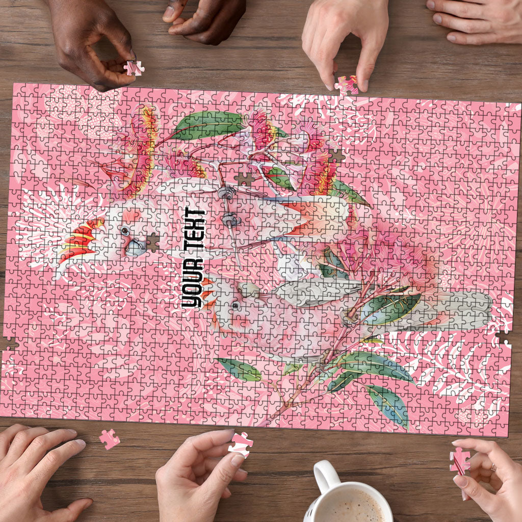 Personalised Galah Cockatoo Eucalyptus Flowers Puzzle Australian Breast Cancer Support Spirit
